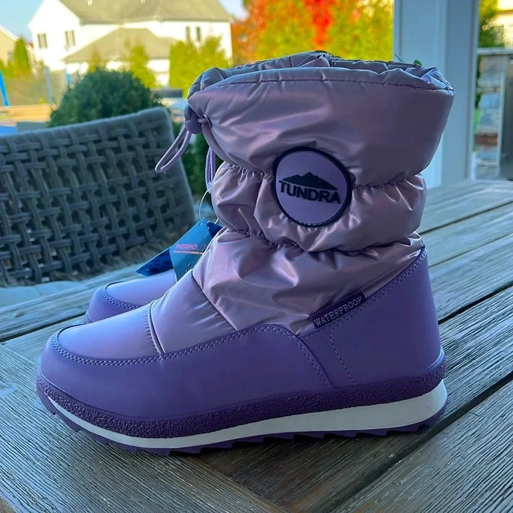 Tundra Husdon Children Snow Boots‎ Purple Waterproof/ ThermoLite